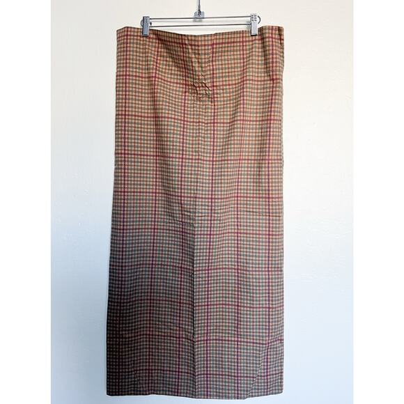 Vintage Ralph Lauren Churchill Tattersall King Pillowcases Brown Plaid Set of 2